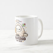 Bezorgd Aan Mijn Bed – Grappig Lui  Koffiemok (Voorkant rechts)
