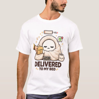 Bezorgd aan mijn bed – Grappig lui T-shirt