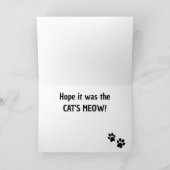 Bezorgd Cat Design Wenskaart Feestdagen Kaart (Binnen)