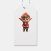 Bezorgd Little Elf Kraft Gift Labels Cadeaulabel (Voorkant)