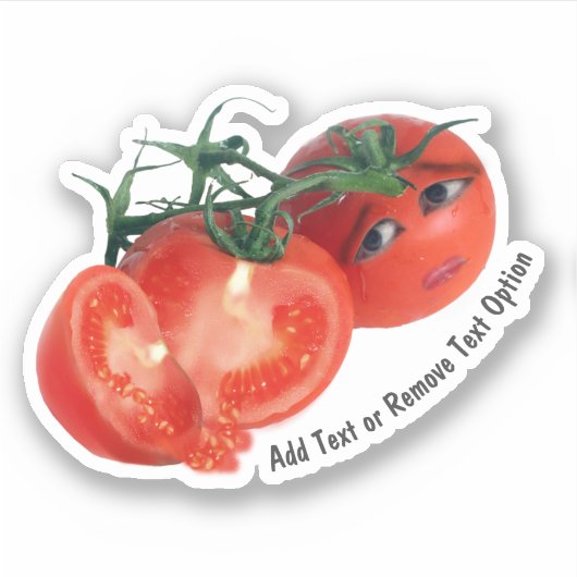 Bezorgde Cherrytomaat Sticker (Voorkant)