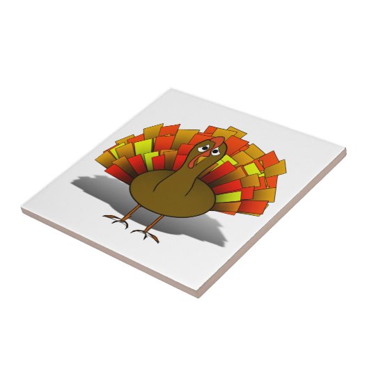 Bezorgde kalkoen Kerstmis Tegeltje (Zijkant)