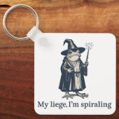 Bezorgde Kikker Tovenaar Grappig ADHD Neurodiversi Sleutelhanger (Voorkant)