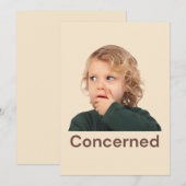 Bezorgde Kinderen Gevoelens Bedankkaart (Voorkant / Achterkant)