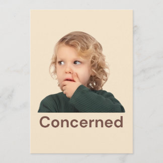 Bezorgde Kinderen Gevoelens Bedankkaart