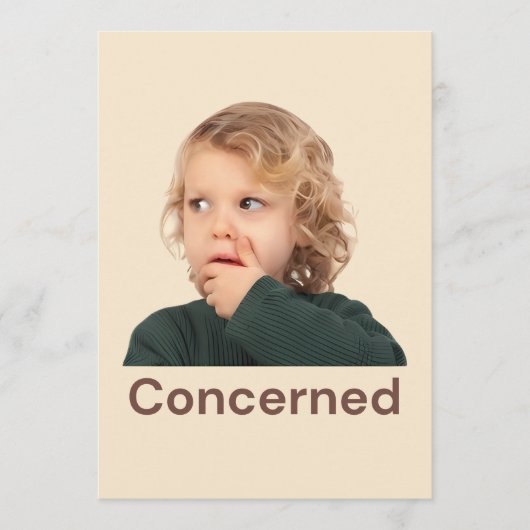 Bezorgde Kinderen Gevoelens Bedankkaart (Voorkant)