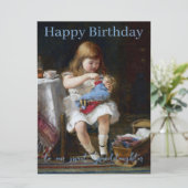 Bezorgde kleine moeder Gefeliciteerd kleindochter (Staand voorkant)