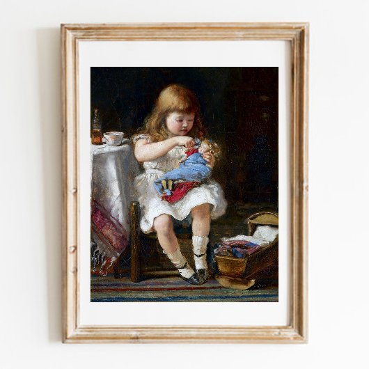 Bezorgde kleine moeder perfect poster