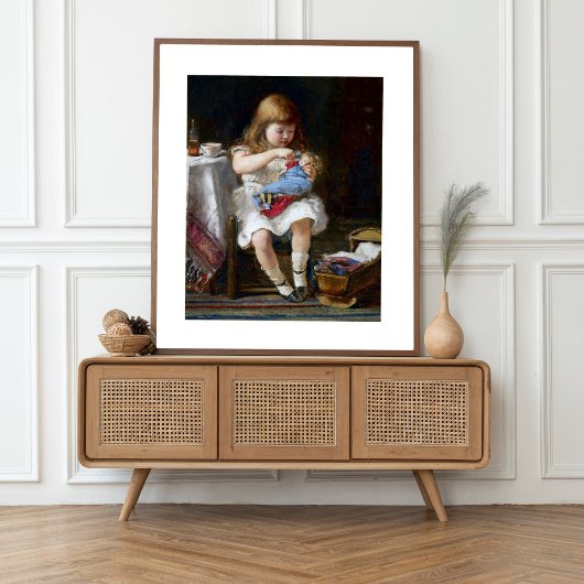 Bezorgde kleine moeder perfect poster