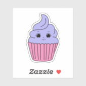 Bezorgde Lavendel Cupcake Sticker (Vel)