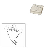 Bezorgde spook illustratie kunst stempel (Gestempeld)