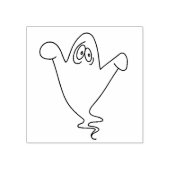 Bezorgde spookillustratie, kunststempel rubberstempel (Afrduk)