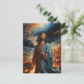 *~* Bezorgdheid Jesus Planet Earth AP50 Kosmos Briefkaart (Staand voorkant)