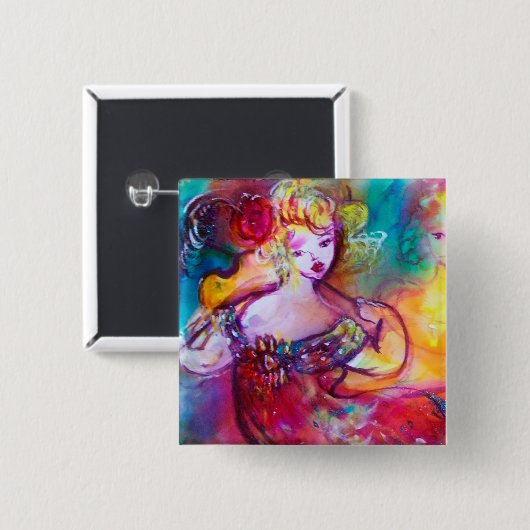 BEZORGDHEID OVER HARMONY TRIO VIERKANTE BUTTON 5,1 CM (Voorkant /achterkant)