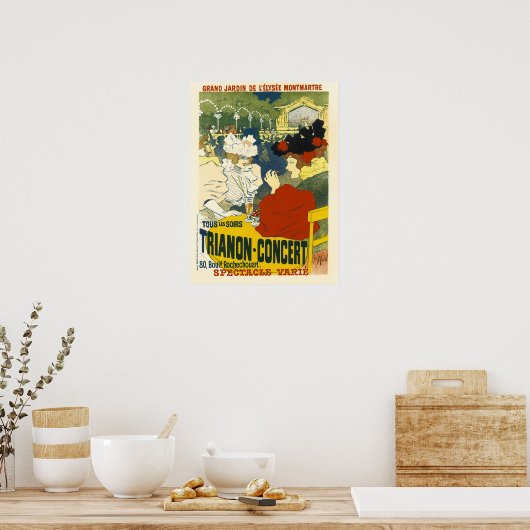 BEZORGDHEID VAN LE TRIANON IN Great Elysee Gardens Poster (Keuken)