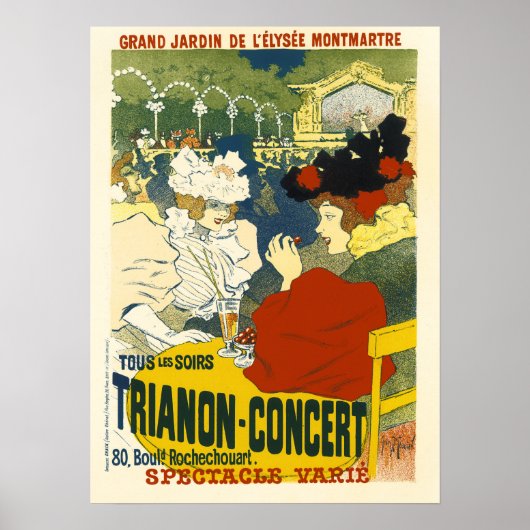 BEZORGDHEID VAN LE TRIANON IN Great Elysee Gardens Poster (Voorkant)