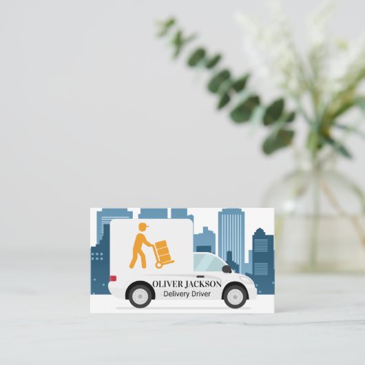 bezorger | Stadsgebouwen Visitekaartje (Staand voorkant)