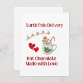 Bezorging op de Noordpool op een  Feestdagenkaart (Voorkant / Achterkant)