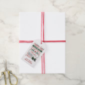 Bezorging Overnight Goedgekeurd door Kerstman Cadeaulabel (Met Touw)