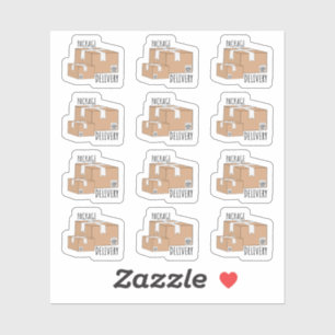 Bezorging Post Pakket Verzending Herinnering Plann Sticker