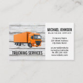 Bezorging Transport Vrachtwagen | Bouw Visitekaartje (Voorkant)