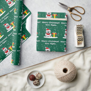 Bezorging van pakketten door ijsberen persoonlijk cadeaupapier
