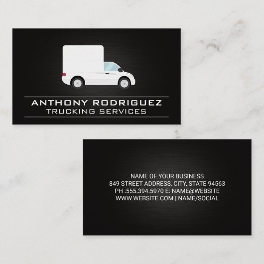 Bezorgingsvrachtwagens | Vrachtvervoer Bedrijfskaa Visitekaartje (Voorkant / Achterkant)