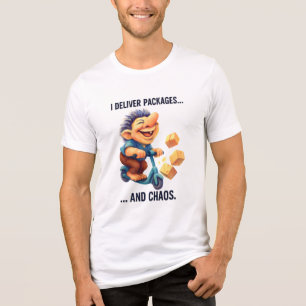 Bezorgtroll – Ik bezorg pakketten en chaos Tri-Blend Shirt