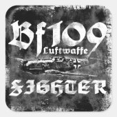 Bf 109 Square Stickers (Voorkant)