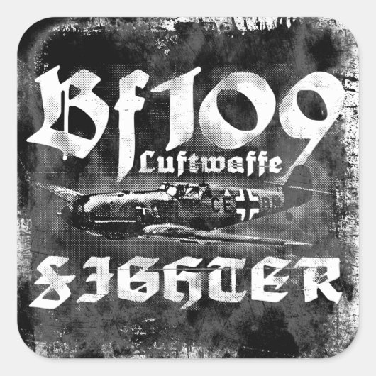 Bf 109 Square Stickers (Voorkant)