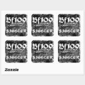 Bf 109 Square Stickers (Vel)