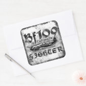 Bf 109 Vierkante Sticker (Envelop)