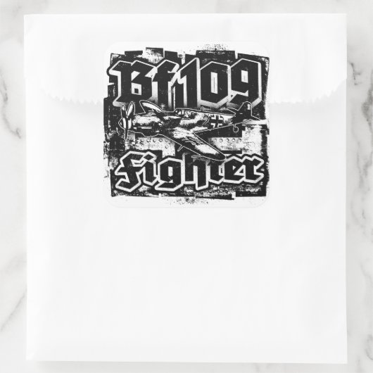 Bf 109 Vierkante Sticker Sticker (Tas)