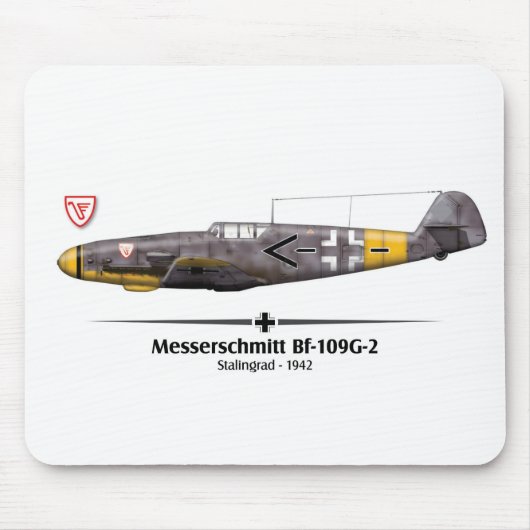 Bf-109G-2 - Luftwaffe - Stalingrad Battle - 1942 Muismat (Voorkant)