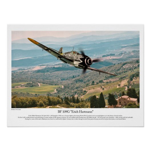 BF 109G-6  "Erich Hartmann" Perfect Poster (Voorkant)