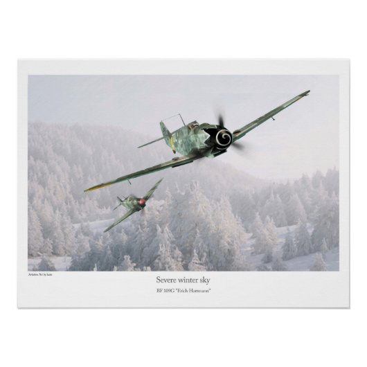 BF 109G "Erich Hartmann" Perfect Poster (Voorkant)