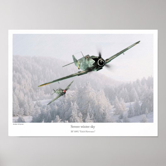 BF 109G "Erich Hartmann" Poster (Voorkant)