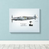 BF-109G Franz Stigler Profiel Canvas Afdruk (Insitu (Houten vloer))