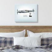 BF-109G Franz Stigler Profiel Canvas Afdruk (Insitu (Slaapkamer))