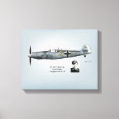 BF-109G Franz Stigler Profiel Canvas Afdruk (Voorkant)