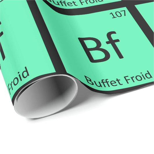 Bf - Buffet Froid Chemistry Periodic Table Symbol Cadeaupapier (Rol Hoek)