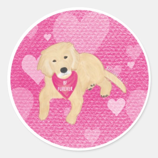 BF FUREVER Valentijn Dog Envelope Stickers (Voorkant)