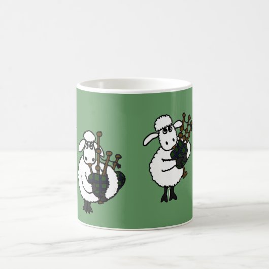 BF - Geweldige schaap dat Bagpipes speelt Koffiemok (Center)