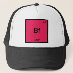 Bf - Rundvlees Grappig Element Chemisch Symbool T- Trucker Pet