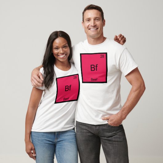 Bf - Rundvlees Grappig Element Scheikunde Symbool T-shirt (Unisex)