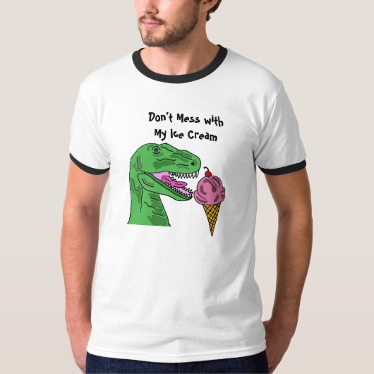 BF-T-Rex met ijsje T-shirt (Voorkant)