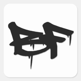 bf vierkante sticker