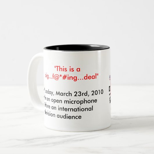 BFD...Mok Tweekleurige Koffiemok (Voorkant links)