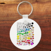 BFDI Inanimate Insanity Alle personages Sleutelhanger (Voorkant)