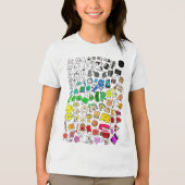 BFDI levenloze krankzinnigheid Alle tekens _1 Tri-Blend Shirt (Voorkant)